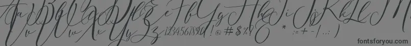Eivitarri Blossom Font – Black Fonts on Gray Background
