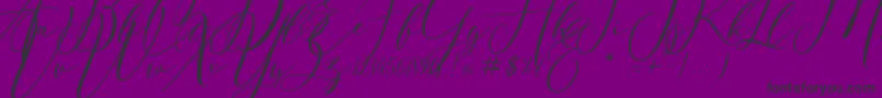 Fonte Eivitarri Blossom – fontes pretas em um fundo violeta
