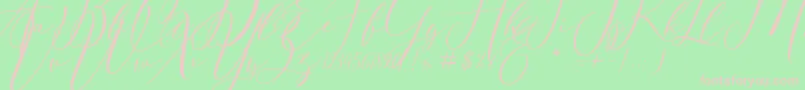 Eivitarri Blossom Font – Pink Fonts on Green Background