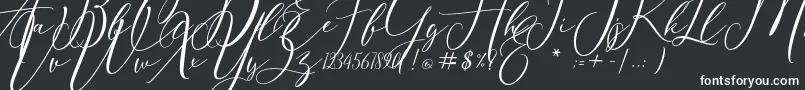 Eivitarri Blossom-fontti – valkoiset fontit mustalla taustalla