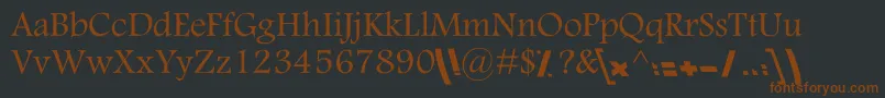 KNasim Font – Brown Fonts on Black Background