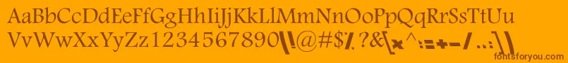 KNasim Font – Brown Fonts on Orange Background