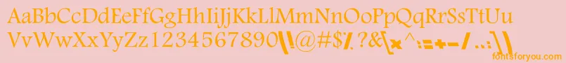 KNasim Font – Orange Fonts on Pink Background