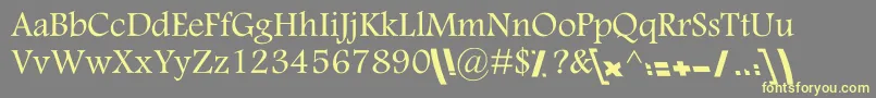 KNasim Font – Yellow Fonts on Gray Background