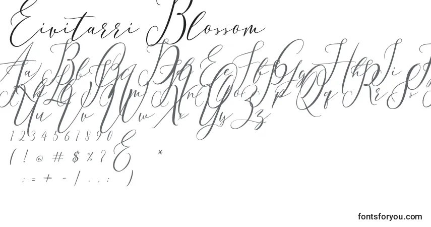 Eivitarri Blossom (125840)-fontti – aakkoset, numerot, erikoismerkit