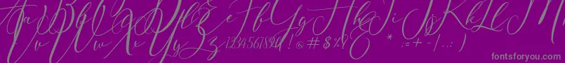 Eivitarri Blossom Font – Gray Fonts on Purple Background