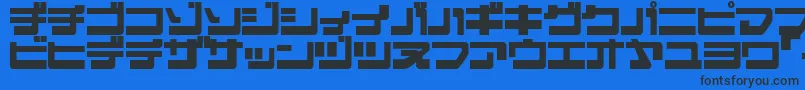 EJECJR   Font – Black Fonts on Blue Background