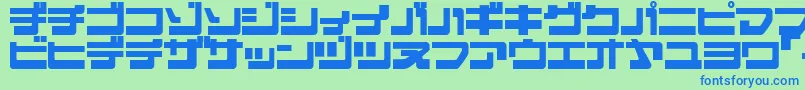 EJECJR   Font – Blue Fonts on Green Background