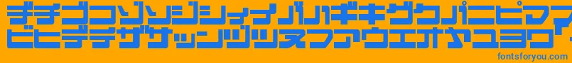 EJECJR   Font – Blue Fonts on Orange Background