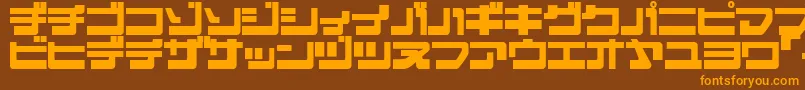 EJECJR   Font – Orange Fonts on Brown Background