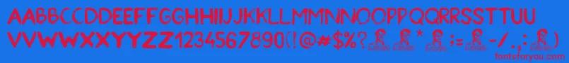El Arropeiro Font – Red Fonts on Blue Background