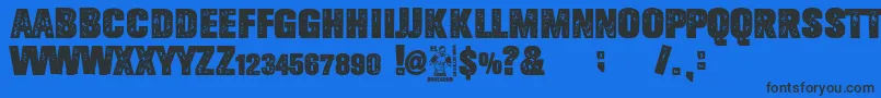 El Boxeador Font – Black Fonts on Blue Background