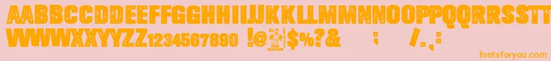 El Boxeador Font – Orange Fonts on Pink Background