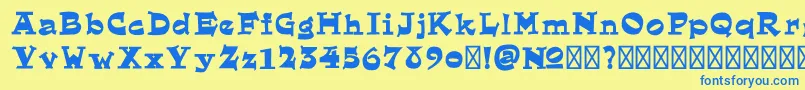 El Dorado Bold Demo Font – Blue Fonts on Yellow Background