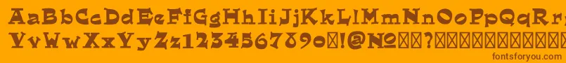 El Dorado Bold Demo Font – Brown Fonts on Orange Background