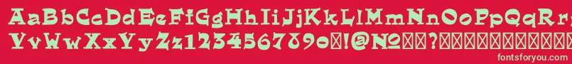 El Dorado Bold Demo Font – Green Fonts on Red Background