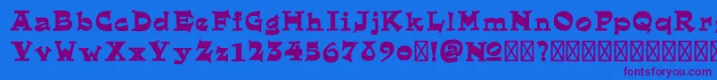 Czcionka El Dorado Bold Demo – fioletowe czcionki na niebieskim tle