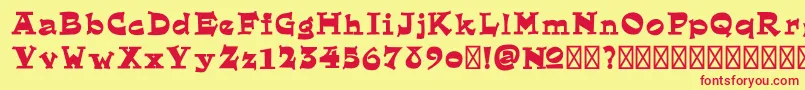 El Dorado Bold Demo Font – Red Fonts on Yellow Background