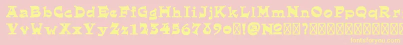 El Dorado Bold Demo-Schriftart – Gelbe Schriften auf rosa Hintergrund