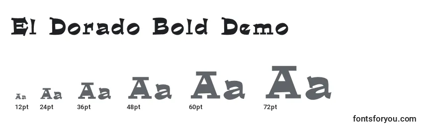 Размеры шрифта El Dorado Bold Demo