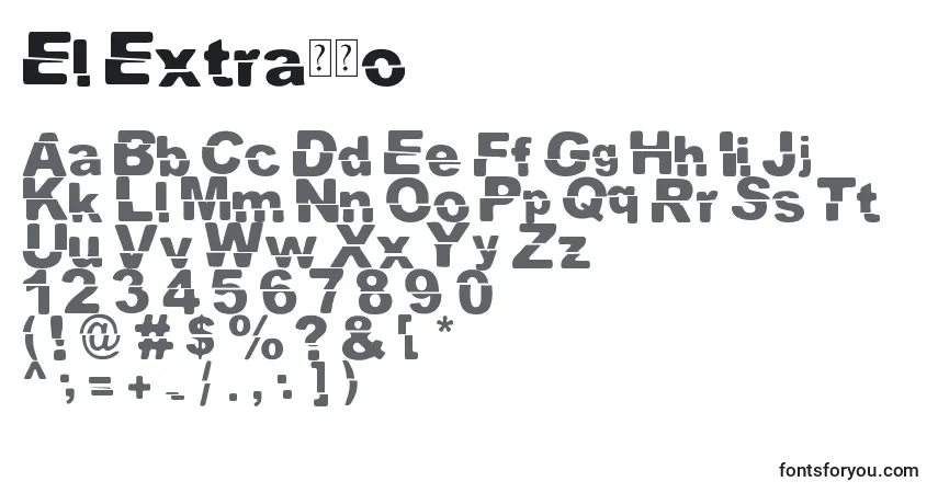 Шрифт El ExtraРґo – алфавит, цифры, специальные символы