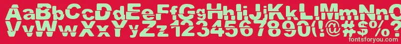 El ExtraРґo Font – Green Fonts on Red Background