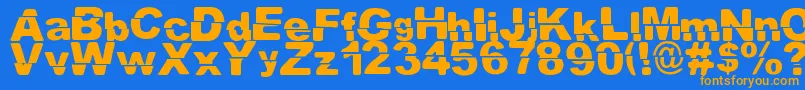 El ExtraРґo Font – Orange Fonts on Blue Background