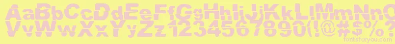 El ExtraРґo Font – Pink Fonts on Yellow Background