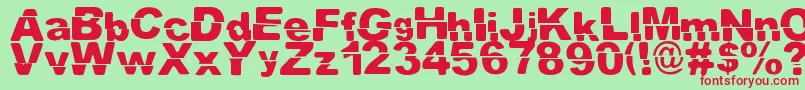 El ExtraРґo Font – Red Fonts on Green Background