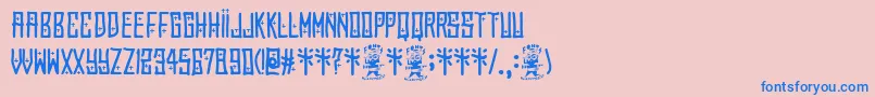 El Forastero Font – Blue Fonts on Pink Background