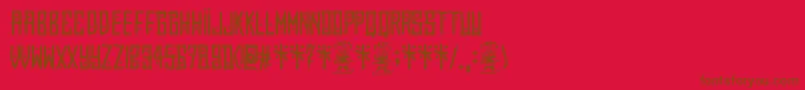 El Forastero Font – Brown Fonts on Red Background