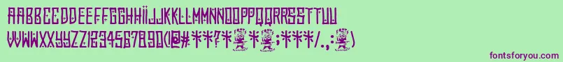 El Forastero Font – Purple Fonts on Green Background