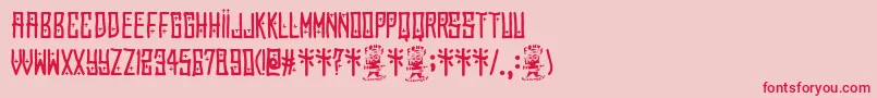 El Forastero Font – Red Fonts on Pink Background