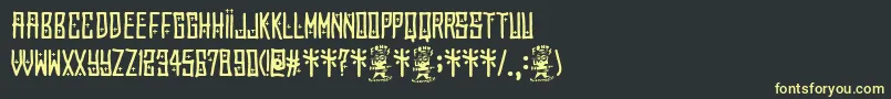 El Forastero Font – Yellow Fonts on Black Background