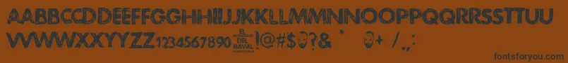 El Monstruo del Raval Font – Black Fonts on Brown Background