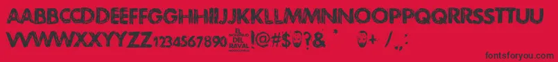 El Monstruo del Raval Font – Black Fonts on Red Background