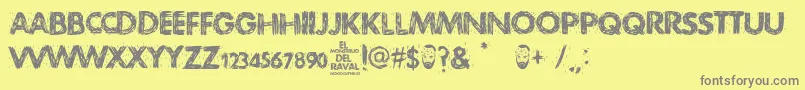 El Monstruo del Raval Font – Gray Fonts on Yellow Background