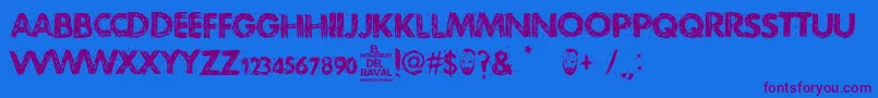 El Monstruo del Raval Font – Purple Fonts on Blue Background
