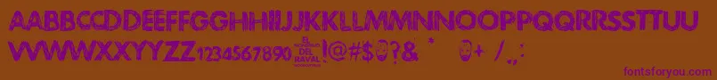 El Monstruo del Raval Font – Purple Fonts on Brown Background