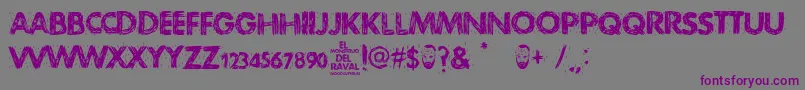 El Monstruo del Raval Font – Purple Fonts on Gray Background
