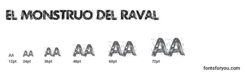 Размеры шрифта El Monstruo del Raval