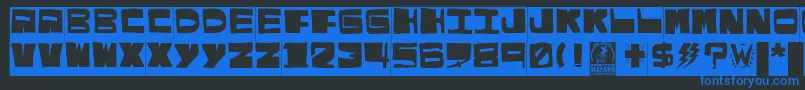 El puto amo Font – Blue Fonts on Black Background