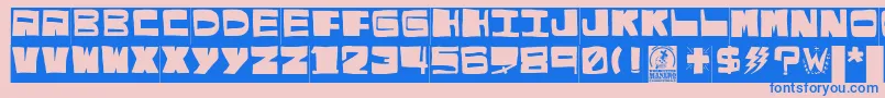 El puto amo Font – Blue Fonts on Pink Background