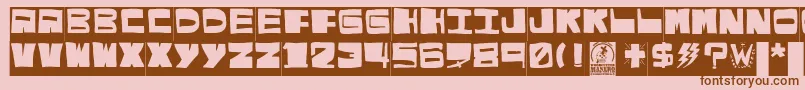 El puto amo Font – Brown Fonts on Pink Background