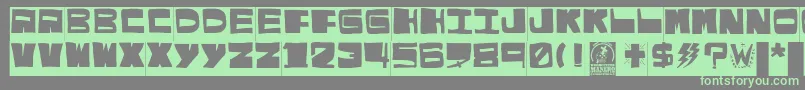 El puto amo-Schriftart – Grüne Schriften auf grauem Hintergrund