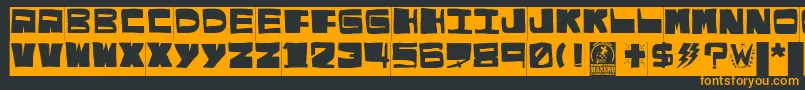 El puto amo Font – Orange Fonts on Black Background