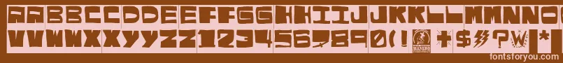 El puto amo Font – Pink Fonts on Brown Background