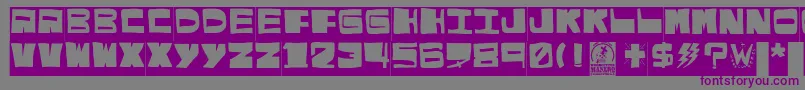 El puto amo Font – Purple Fonts on Gray Background
