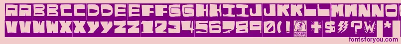 El puto amo Font – Purple Fonts on Pink Background