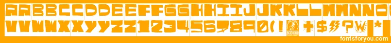 El puto amo Font – White Fonts on Orange Background